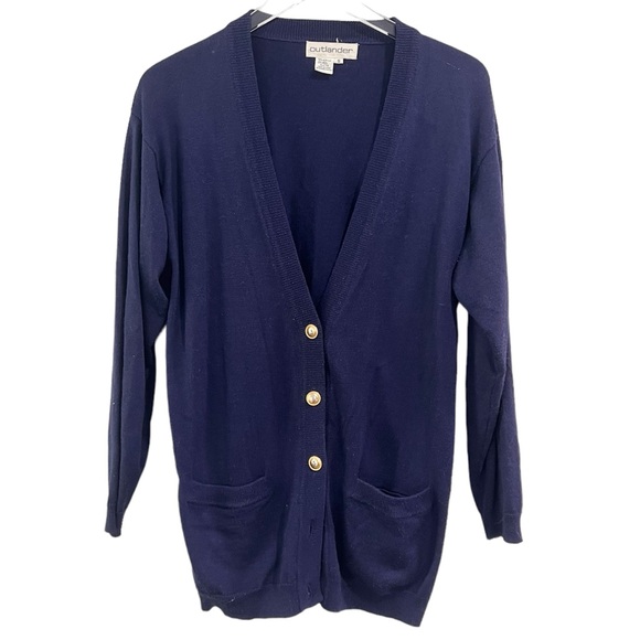 Outlander Vintage Wool Blend Button Front Knit Cardigan Size Small - Picture 1 of 9